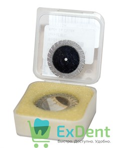 Диск алмазный двухсторонний, для гипса и огнеупорных моделей, с зубцами (кромка 3мм, 50мкм, d22 мм) 14450