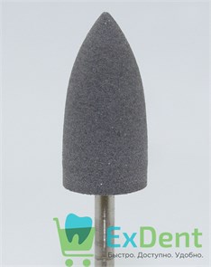Полир силиконовый для пластмасс, заостренный конус серый MEDIUM (10*24) 18630