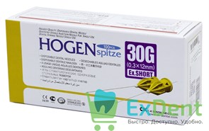 Иглы карпульные (0,3 х 12 мм) 30G Hogen Spitze (100 шт) 21377