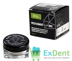 Polir Diamant - паста твёрдая в банке для зеркальной полировки зубных протезов из керамики (10 г) 18342