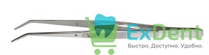 Пинцет Кушинга зубной изогнутый с фиксатором 15 см BD-1900/1 19519