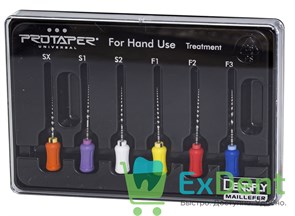 ProTaper (ПроТейпер) ручной S1-F3, 25 мм, SX, 19 мм Dentsply, для лечения сложных случаев (6 шт) 17989