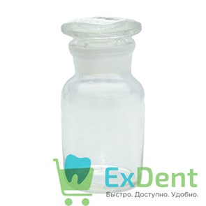 Емкость стеклянная для жидкостей с крышкой, круглая, прозрачная (60 мл) 19580