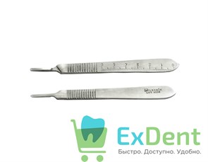 Ручка для скальпеля, №3 с линейкой (для лезвий размеров 10-15) 17257