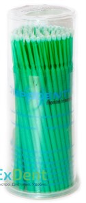 Аппликаторы Микробраш Dispodent Fine - конусные, зеленые (100 шт) 18101