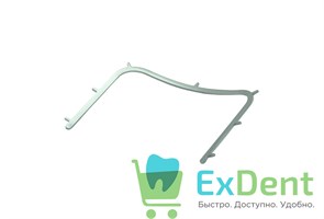 Рамка для латексного листа раббердама (коффердама) (96 х 73 мм) с фиксатором нити, металлическая 17408