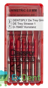 Дриль пенетрационный Unimetric №308 красный Dentsply (6шт) 13642