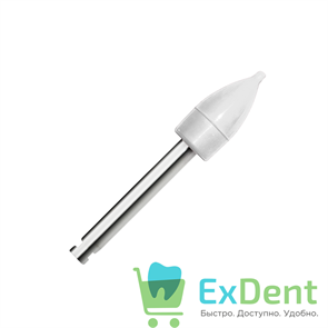 Полир Kagayaki Ensmart Pin - белый (грубая) пуля, металл, для финишной полировки композита (10 шт) 13920