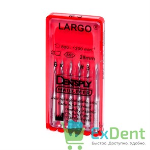 Largo (Ларго) №3, 28 мм, Dentsply, бор, для расширения устья канала (6 шт) 21023