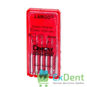 Largo (Ларго) №1, 28 мм, Dentsply, бор, для расширения устья канала (6 шт) 21019