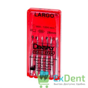 Largo (Ларго) №1-6, 28 мм, Dentsply, бор, для расширения устья канала (6 шт) 21031