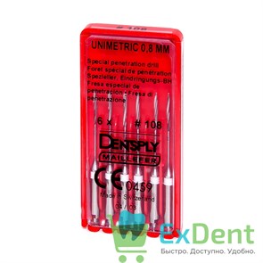 Дриль пенетрационный Unimetric №108 белый Dentsply (6шт) 13640
