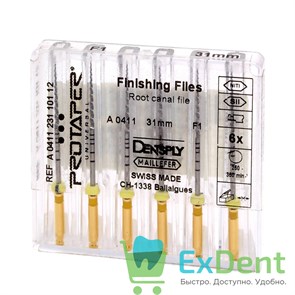 ProTaper (ПроТейпер) машинный F1, 31 мм, Dentsply, для лечения сложных случаев (6 шт) 18603