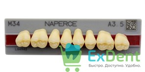 Гарнитур акриловых боковых зубов A3.5, M34U Naperce Posterior (8 шт) 17954