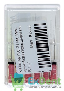 K-Files №06, 31 мм, Mani, ручной каналорасширитель (6 шт) 19464