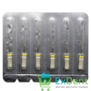 K-Files №15, 21 мм, Pro-Endo, для препарирования канала, нержавеющая сталь (6 шт) 15657