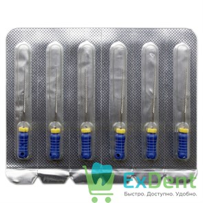 K-Files №30, 21 мм, Pro-Endo, для препарирования канала, нержавеющая сталь (6 шт) 15669