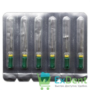 K-Files №35, 21 мм, Pro-Endo, для препарирования канала, нержавеющая сталь (6 шт) 15673