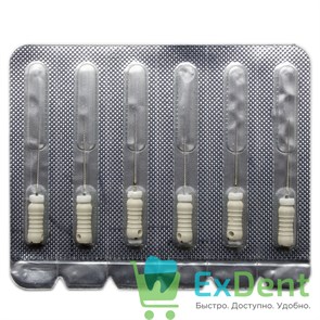 H-Files №15, 21 мм, Pro-Endo, расширитель канала, нержавеющая сталь, нестерильные (6 шт) 21144