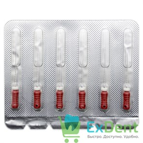 H-Files №25, 25 мм, Pro-Endo, расширитель канала, нержавеющая сталь, нестерильные (6 шт) 21153