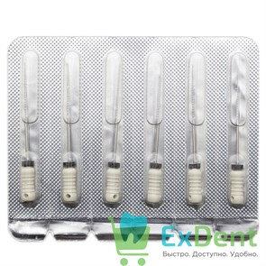 K-Files №15, 25 мм, Pro-Endo, для препарирования канала, нержавеющая сталь (6 шт) 15658