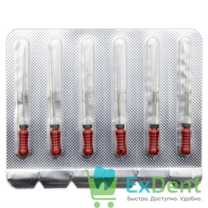 K-Files №25, 25 мм, Pro-Endo, для препарирования канала, нержавеющая сталь (6 шт) 15666