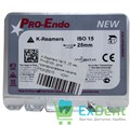 K-Reamers №15, 25 мм, Pro-Endo, для препарирования канала, нержавеющая сталь (6 шт) 21175 - фото 32481