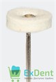Фильц зуботехнический войлочный жесткий, на дискодержателе (d22 мм) для полных и частичных протезов 17238 - фото 34555