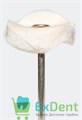 Фильц зуботехнический бязевый, кремовый, мягкий, на дискодержателе (d22 мм) для акрила, пластмасс 13684 - фото 34556