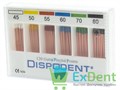 Гуттаперчевые штифты 02 №45-80 Dispodent для пломбирования корневых каналов (120 шт) 20766 - фото 35544