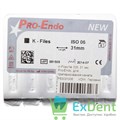 K-Files №06, 31 мм, Pro-Endo, для препарирования канала, нержавеющая сталь (6 шт) 15647 - фото 26759